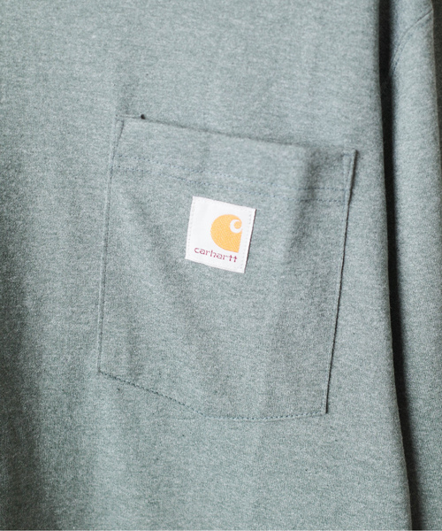 「Carhartt」 長(zhǎng)袖Tシャツ SMALL グリーン メンズ