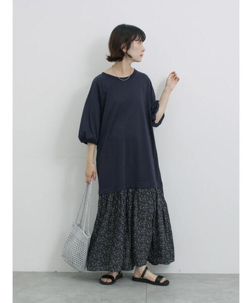 Samansa Mos2 blue（サマンサモスモスブルー） ワンピース 花柄