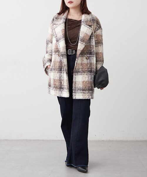 リングジャケット　チェック柄 テーラードジャケット Remind me and forever（リマインドミーアンドフォーエバー