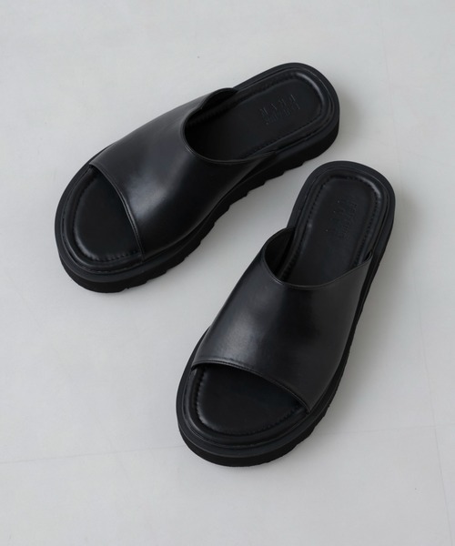 「NANO universe」 サンダル M ブラック メンズ_画像2