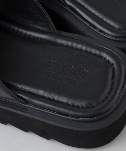 「NANO universe」 サンダル M ブラック メンズ_画像8