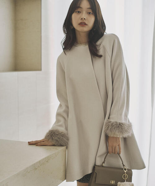 NOBLE ベージュ スプリングコート　ノーカラーコート Noble（ノーブル）｜ノーカラーコート一覧 - WEAR