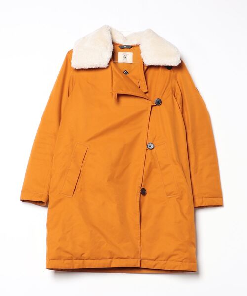 united arrows オレンジのコート 36 アンゴラ54％ ピーコート united