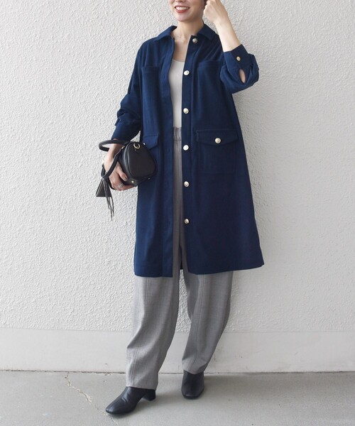 SHIPS any シャツワンピース any:「手洗い可能」コーデュロイ シャツ