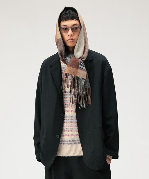 BEAMS（ビームス） マフラー パネル チェック リバーシブル マフラー