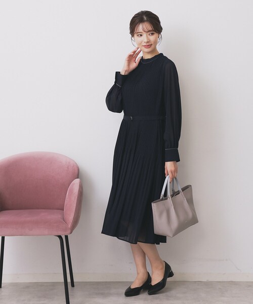 index（インデックス） ワンピース 「5色展開/S-3Lサイズ」プリーツ