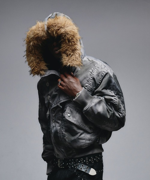 00s A&F n2b フライトジャケット y2k ファー付きフード ジャケット 00s A&F n2b フライトジャケット y2k ファー付きフード ジャケット