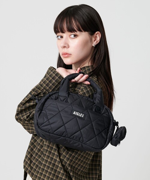 こゆき様⭐️AIGLE ブラック ショルダーバッグ キルティング AIGLE（エーグル） ショルダーバッグ バッグ 「AIGLE」キルティング