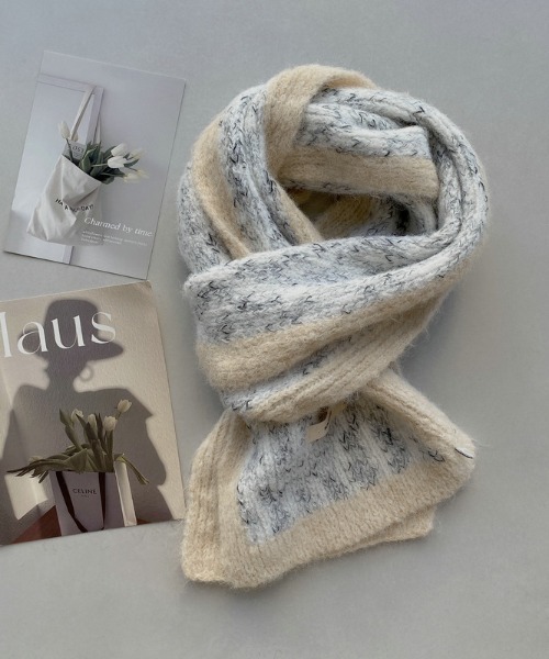 マフラー ストール 配色モヘアマフラー レディース : ZOZOTOWN Yahoo
