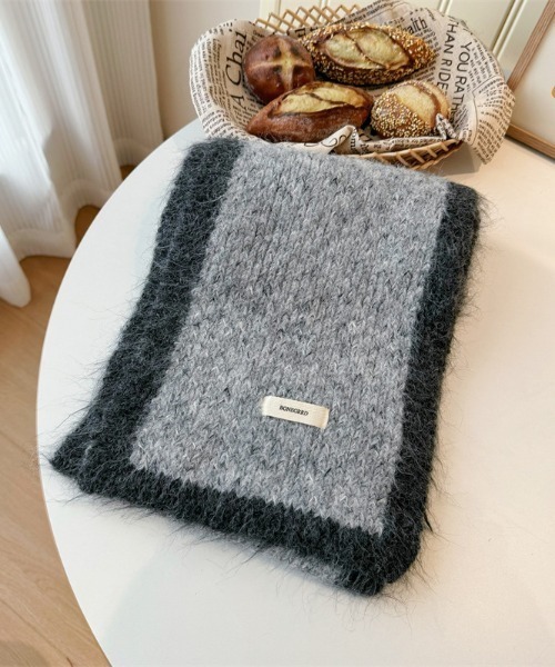 マフラー ストール 配色モヘアマフラー レディース : ZOZOTOWN Yahoo