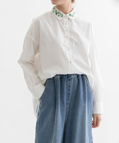 nop de nod（ノップドゥノッド） ブラウス シャツ 刺繍衿タイプ