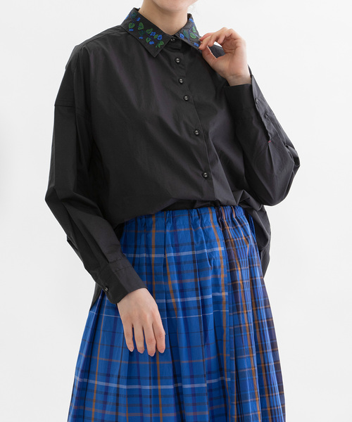 nop de nod（ノップドゥノッド） ブラウス シャツ 刺繍衿タイプ