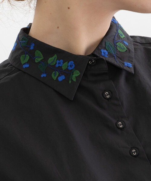 nop de nod（ノップドゥノッド） ブラウス シャツ 刺繍衿タイプ