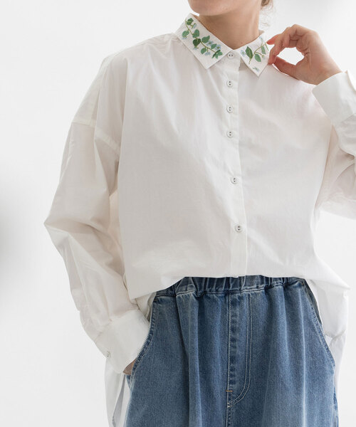 nop de nod（ノップドゥノッド） ブラウス シャツ 刺繍衿タイプ