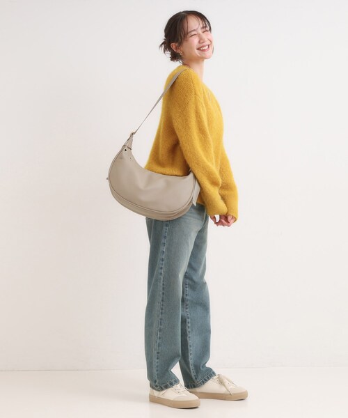 ムーンショルダーバッグ セール】ギャザーハーフムーンショルダーバック（ショルダー