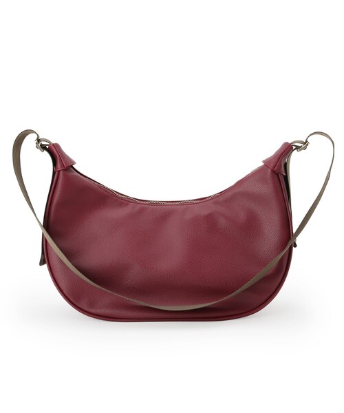 ムーンショルダーバッグ セール】ギャザーハーフムーンショルダーバック（ショルダー