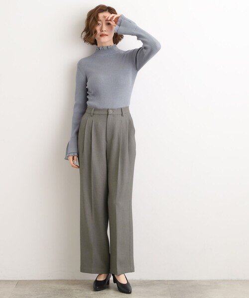 grove（グローブ） パンツ ツータックワイドパンツ レディース