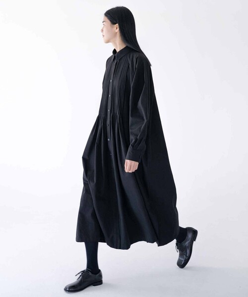 Bshop ワンピース eunoia | ピンタック シャツドレス WOMEN : ZOZOTOWN