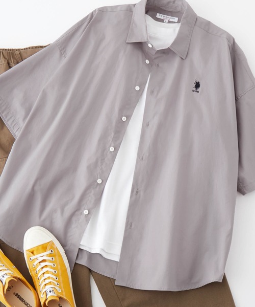 「U.S. POLO ASSN.」 半袖シャツ M ホワイト メンズ_画像2