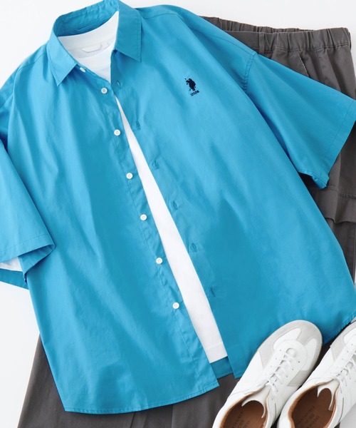 「U.S. POLO ASSN.」 半袖シャツ M ホワイト メンズ_画像5