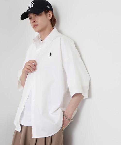 「U.S. POLO ASSN.」 半袖シャツ M ホワイト メンズ_画像10