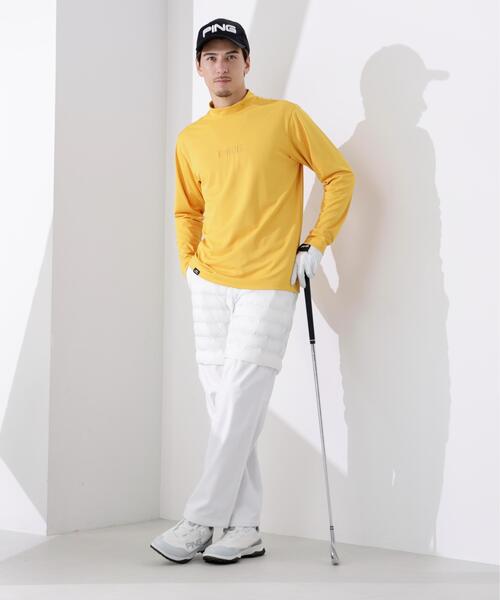 【ネイビー】トリコット長袖ハイネックカットソー <PERFORMANCE> (MENS) PING（ピン） tシャツ 「PING APPAREL」トリコット長袖ハイネック