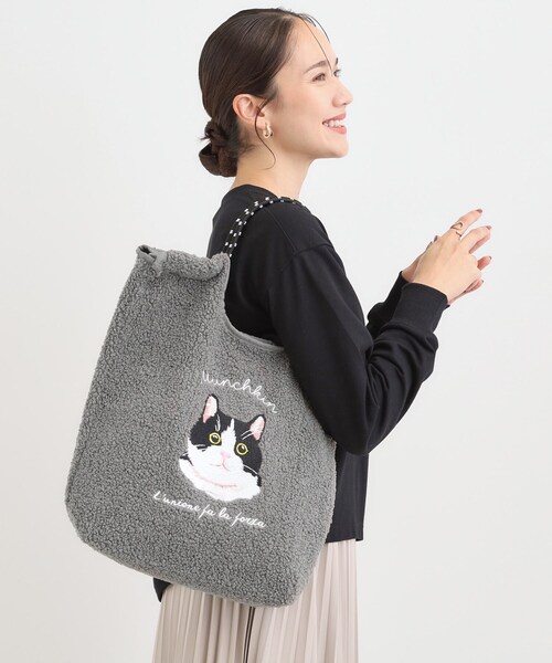 SHOO・LA・RUE（シューラルー） トートバッグ ボア刺繍アニマルコード
