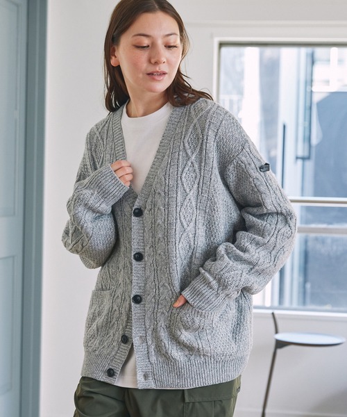 THE CRAFT CREW PRODUCTS カーディガン ウォッシャブル ケーブルニット