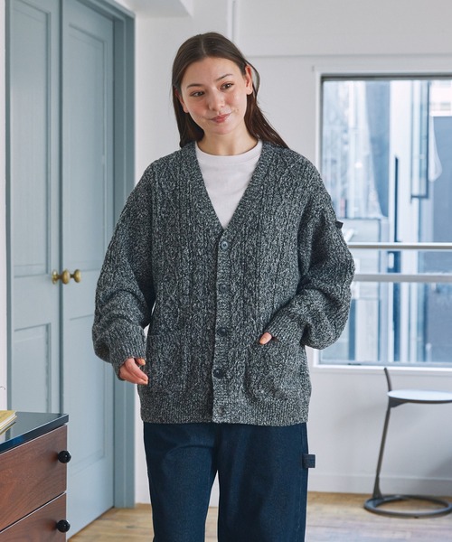 THE CRAFT CREW PRODUCTS カーディガン ウォッシャブル ケーブルニット