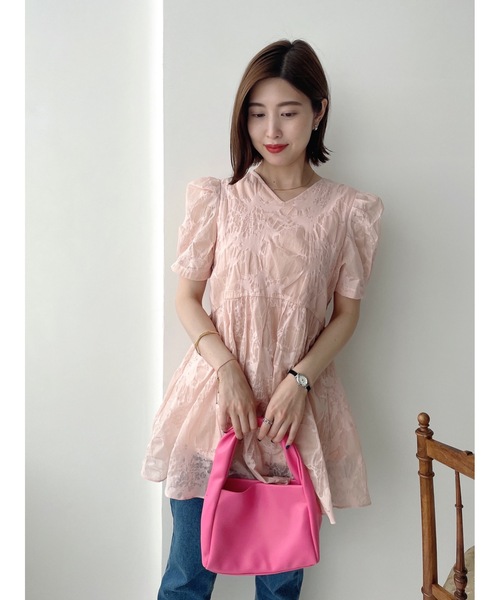 「JUMELLE」 半袖ワンピース FREE ピンク レディース_画像4