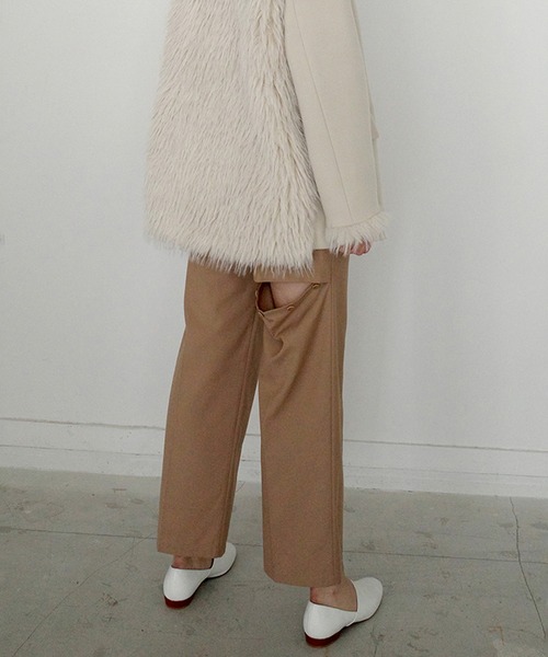 CLANE（クラネ） パンツ BACK SLIT STRAIGHT PANTS レディース