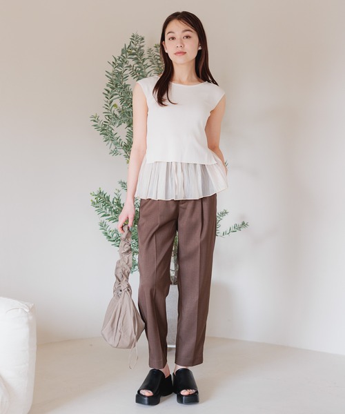 「mysty woman」 パンツ FREE ライトベージュ レディース_画像2