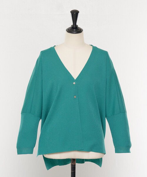 BEARDSLEY（ビアズリー） 7分袖ニットカーディガン FREE グリーン