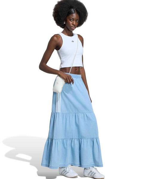  W SKIRT SUMMER GLOW サマーグロー スカート adidas（アディダス） デニムスカート adidas SUMMER GLOW DENIM SKIRT
