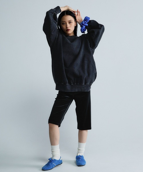 JEANASIS（ジーナシス） パンツ 「Les Fleurs」ベロアハーフレギンス