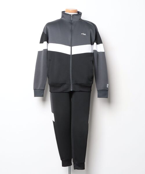 FILA（フィラ） セットアップジャージ M ブラック×グレー メンズ