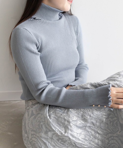 「RANDA」 タートルネックニット FREE ブラック レディース_画像3