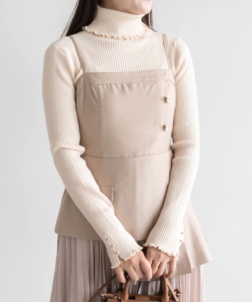 「RANDA」 タートルネックニット FREE ブラック レディース_画像4