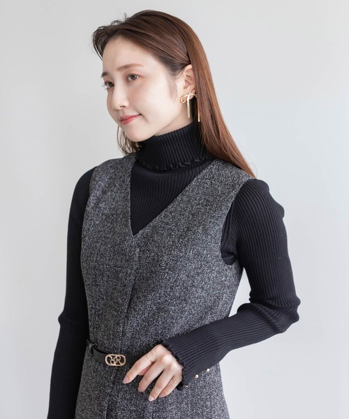 「RANDA」 タートルネックニット FREE ブラック レディース_画像5