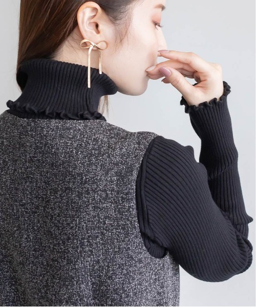 「RANDA」 タートルネックニット FREE ブラック レディース_画像7