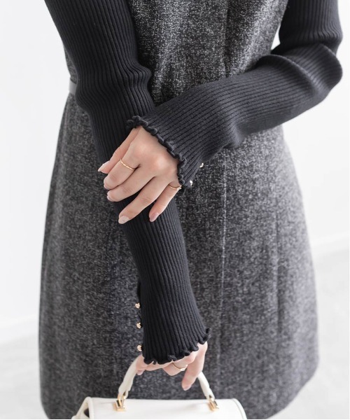 「RANDA」 タートルネックニット FREE ブラック レディース_画像8