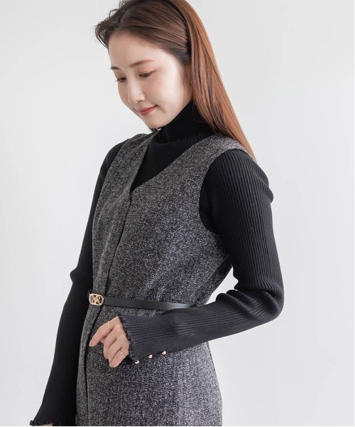 「RANDA」 タートルネックニット FREE ブラック レディース_画像9