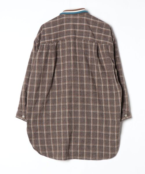 「FRAPBOIS」 長袖ネルシャツ 1 ブラウン メンズ_画像2
