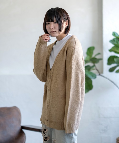 MANELA モヘアタッチニットカーディガン En serio TOKYO カーディガン モヘアタッチニットカーディガン メンズ