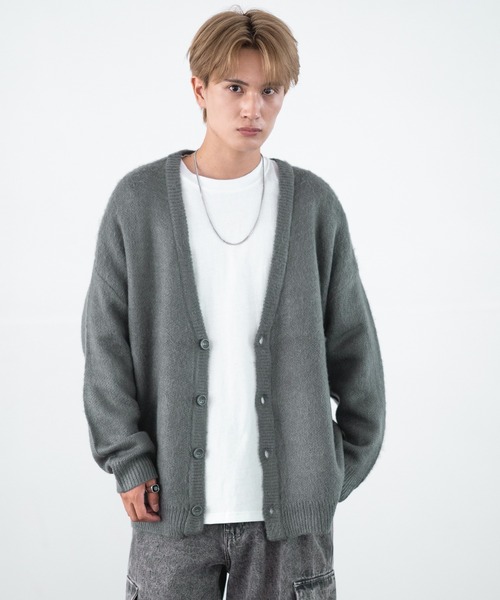 MANELA モヘアタッチニットカーディガン En serio TOKYO カーディガン モヘアタッチニットカーディガン メンズ