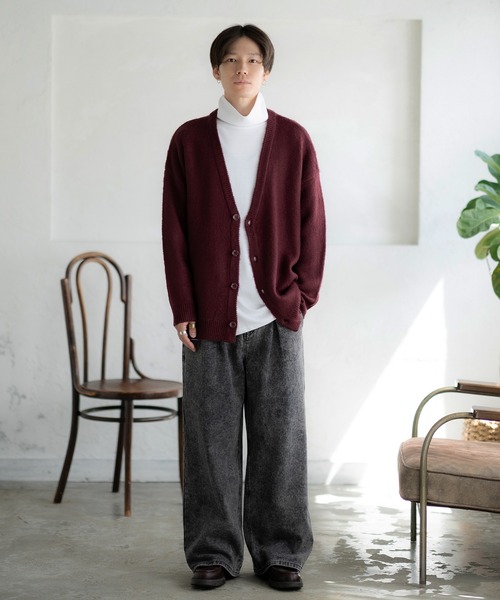 En serio TOKYO カーディガン モヘアタッチニットカーディガン メンズ