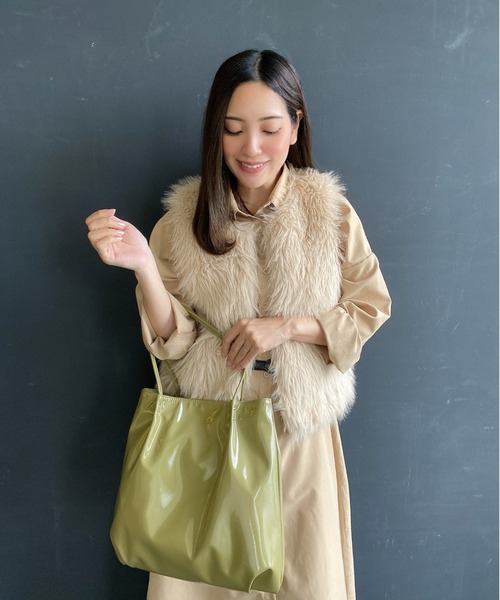 LEBELIER（ルベリエ） トートバッグ ソフトエナメルA4トート