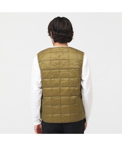 TAION（タイオン） ダウンベスト ベスト TAION CREW NECK BUTTON DOWN