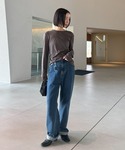 tシャツ 2WAYツイストシアーテレコトップス...の詳細画像2