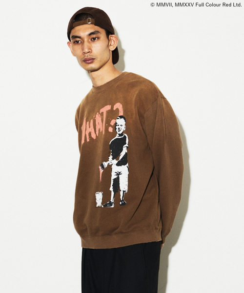 「BRANDALISED」 スウェットカットソー MEDIUM ブラウン メンズ_画像9